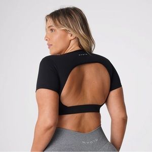 NVGTN Black Open Back Tee (NWT) - Medium